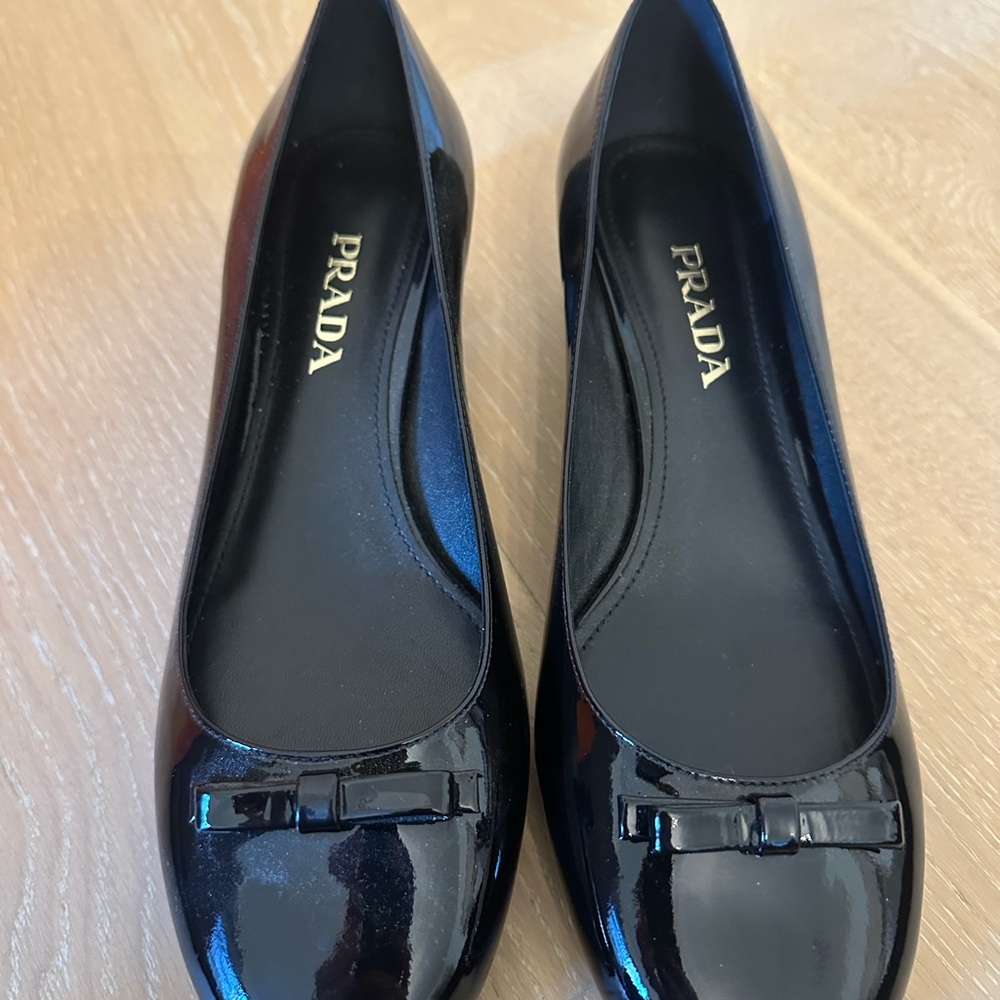 Prada Women's Black Patent Leather Flats